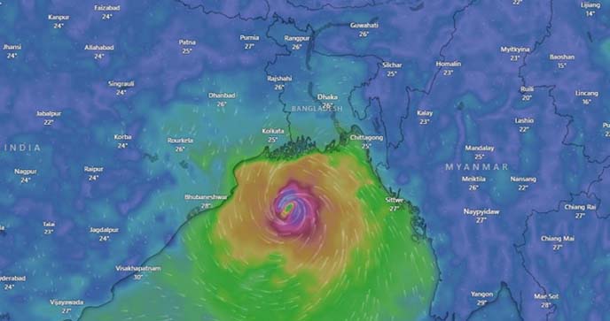 ‘হামুন’ এখন প্রবল ঘূর্ণিঝড়, পায়রা ও চট্টগ্রামে ৭ নম্বর বিপদ সংকেত